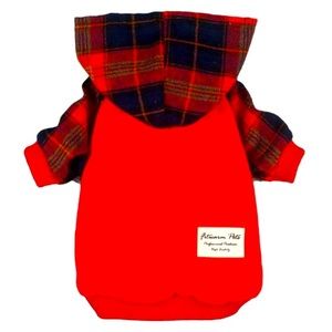 NWT-Red Plaid Dog Shirt for small dogs- Size Medium *See Size Chart*